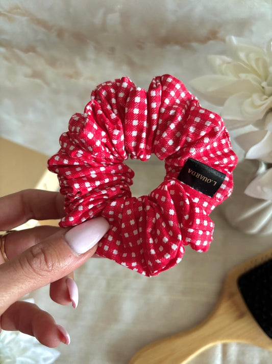 MIA Scrunchie regular rot kariert