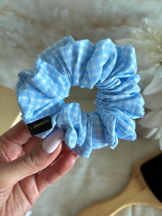 MIA Scrunchie regular hellblau kariert