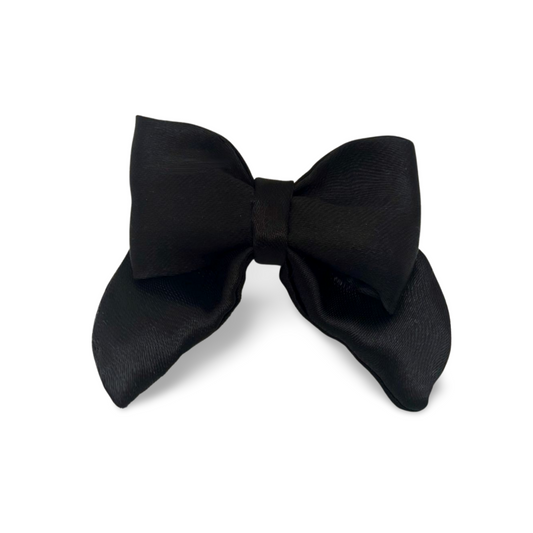schwarze Satinschleife mini