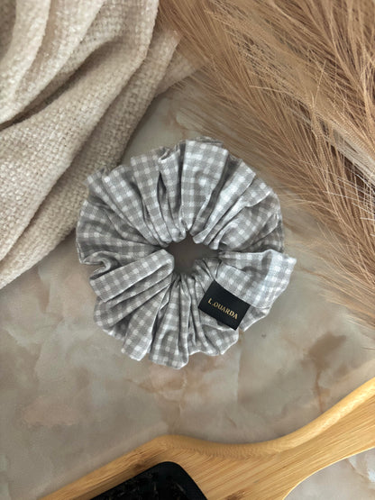 MIA Scrunchie regular grau kariert