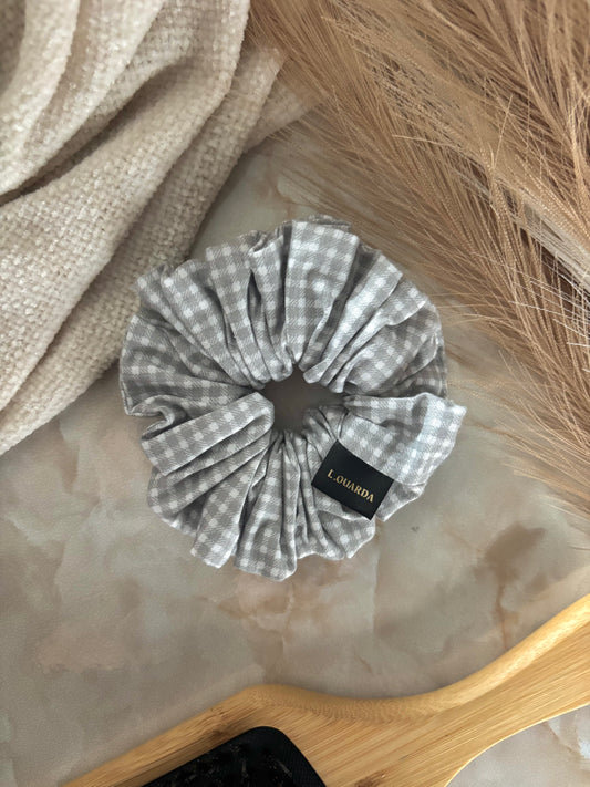 MIA Scrunchie regular grau kariert