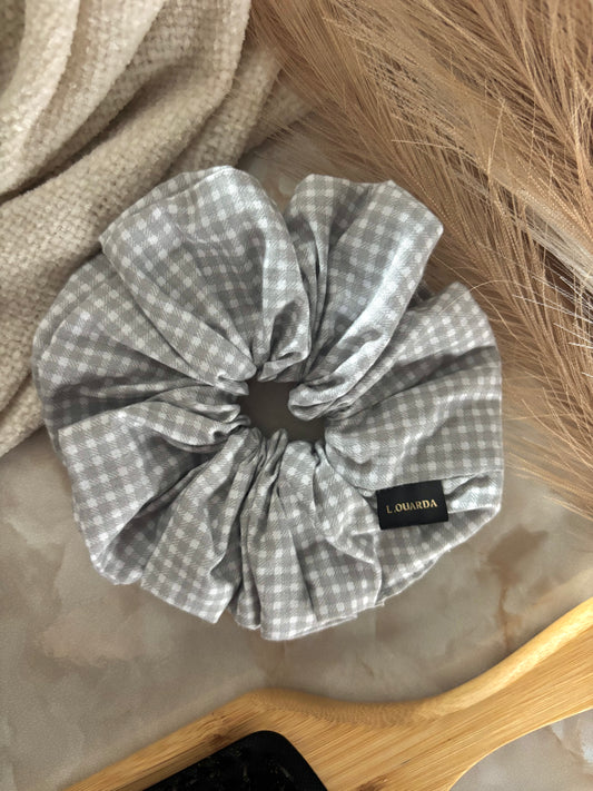 MIA Scrunchie XL grau kariert