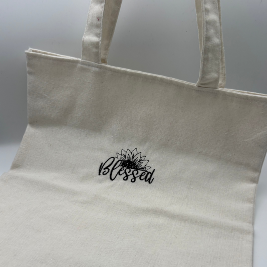 BLESSED - Totebag aus Rohbaumwolle