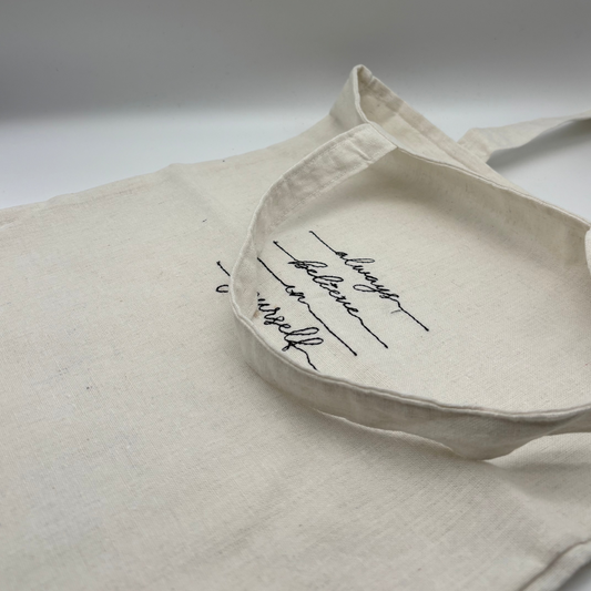 ALWAYS BELIVE IN YOURSELF - Totebag aus Rohbaumwolle
