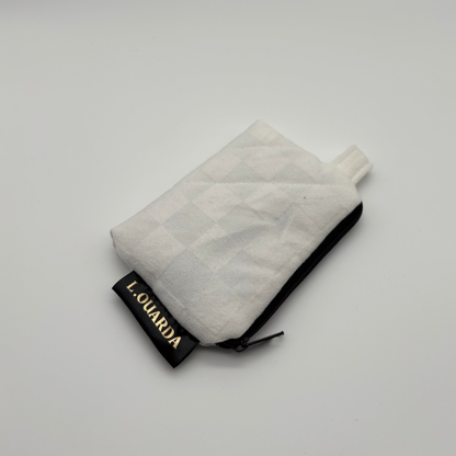 Münztasche aus Samt weiß