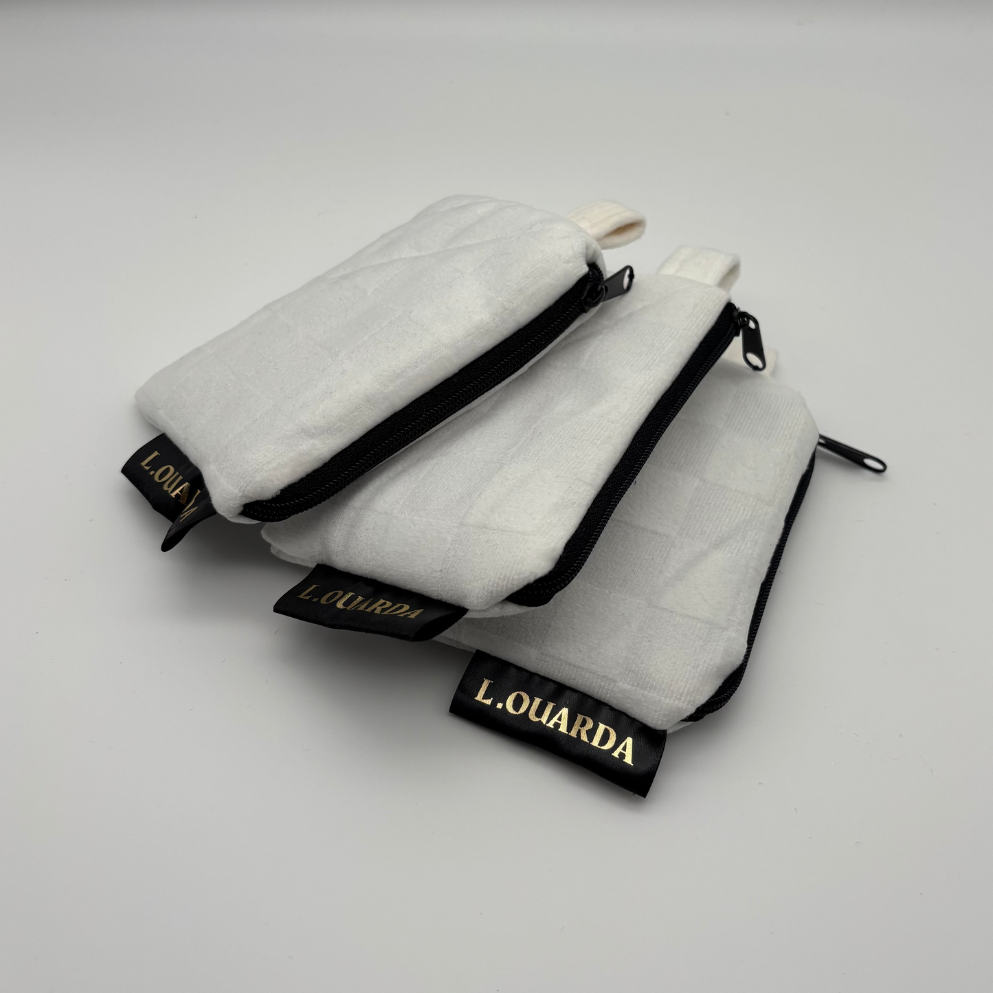 Münztasche aus Samt weiß