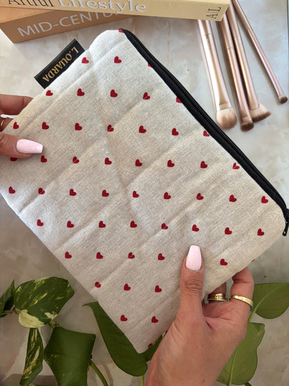 Trousse à maquillage plate