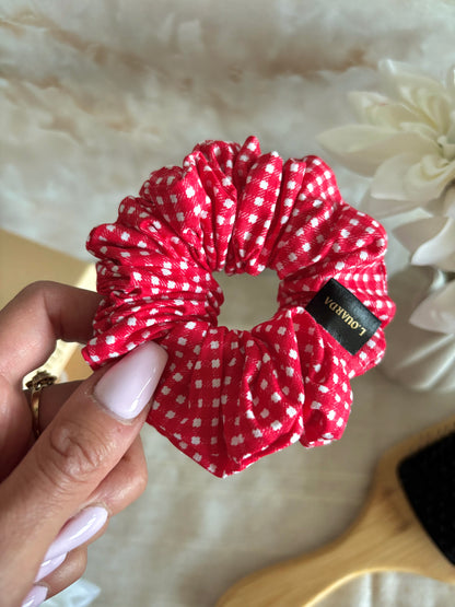 MIA Scrunchie regular rot kariert
