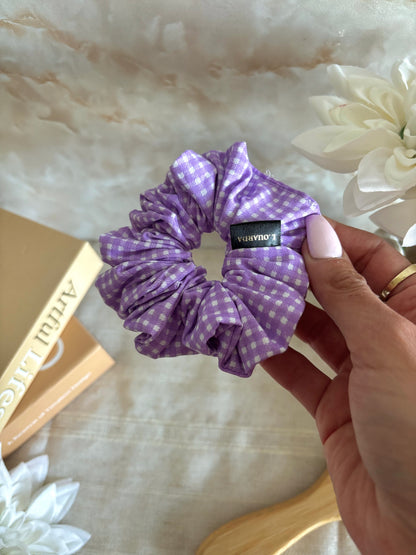 MIA Scrunchie regular violett kariert