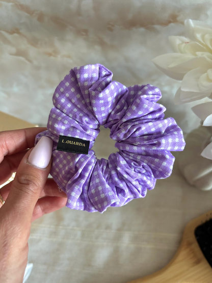 MIA Scrunchie regular violett kariert