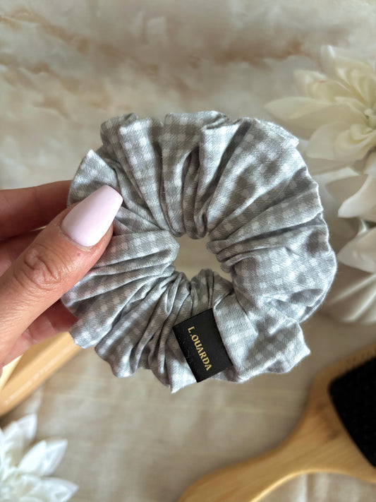 MIA Scrunchie regular grau kariert