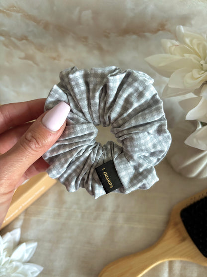MIA Scrunchie regular grau kariert