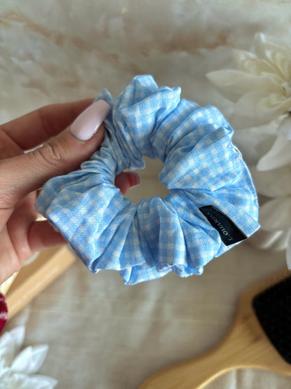 MIA Scrunchie regular hellblau kariert