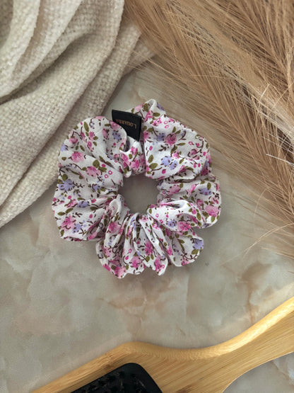 FLORA Scrunchie regular rosa Blümchen