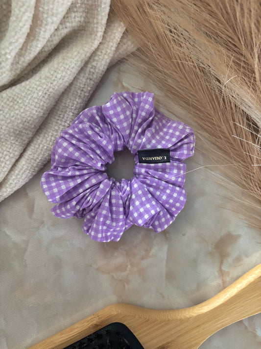 MIA Scrunchie regular violett kariert