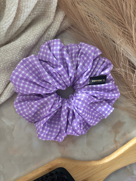 MIA Scrunchie XL violett kariert