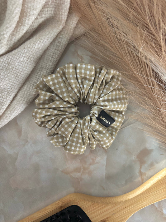 MIA Scrunchie regular beige kariert