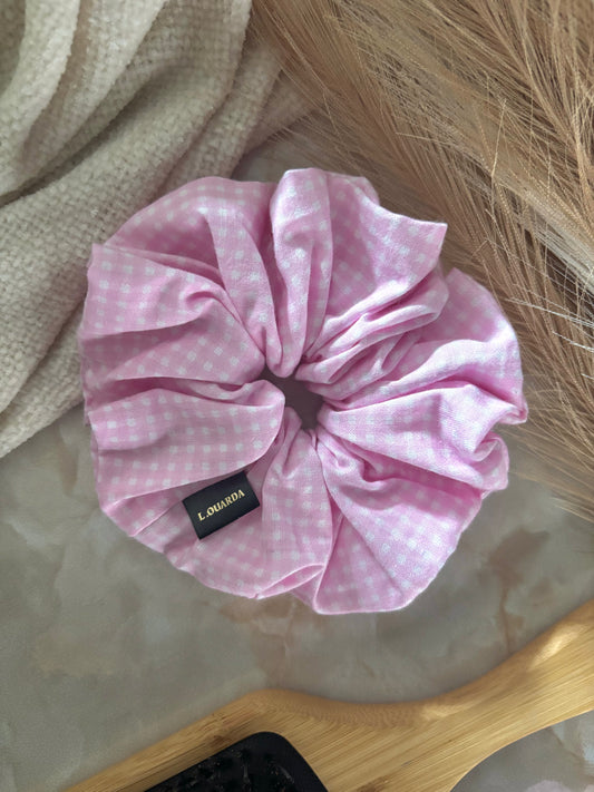 MIA Scrunchie XL rosa kariert